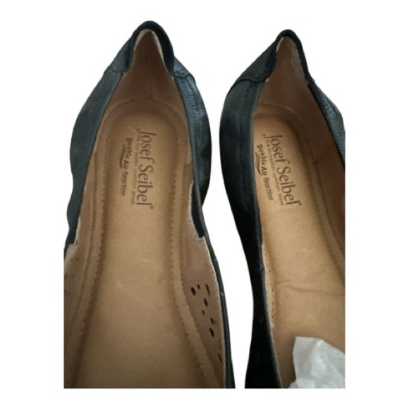 Josef Seibel Pippa 29 Black Perforated Leather Flats — US Women’s 8 & 9 & 10 - Picture 7 of 12